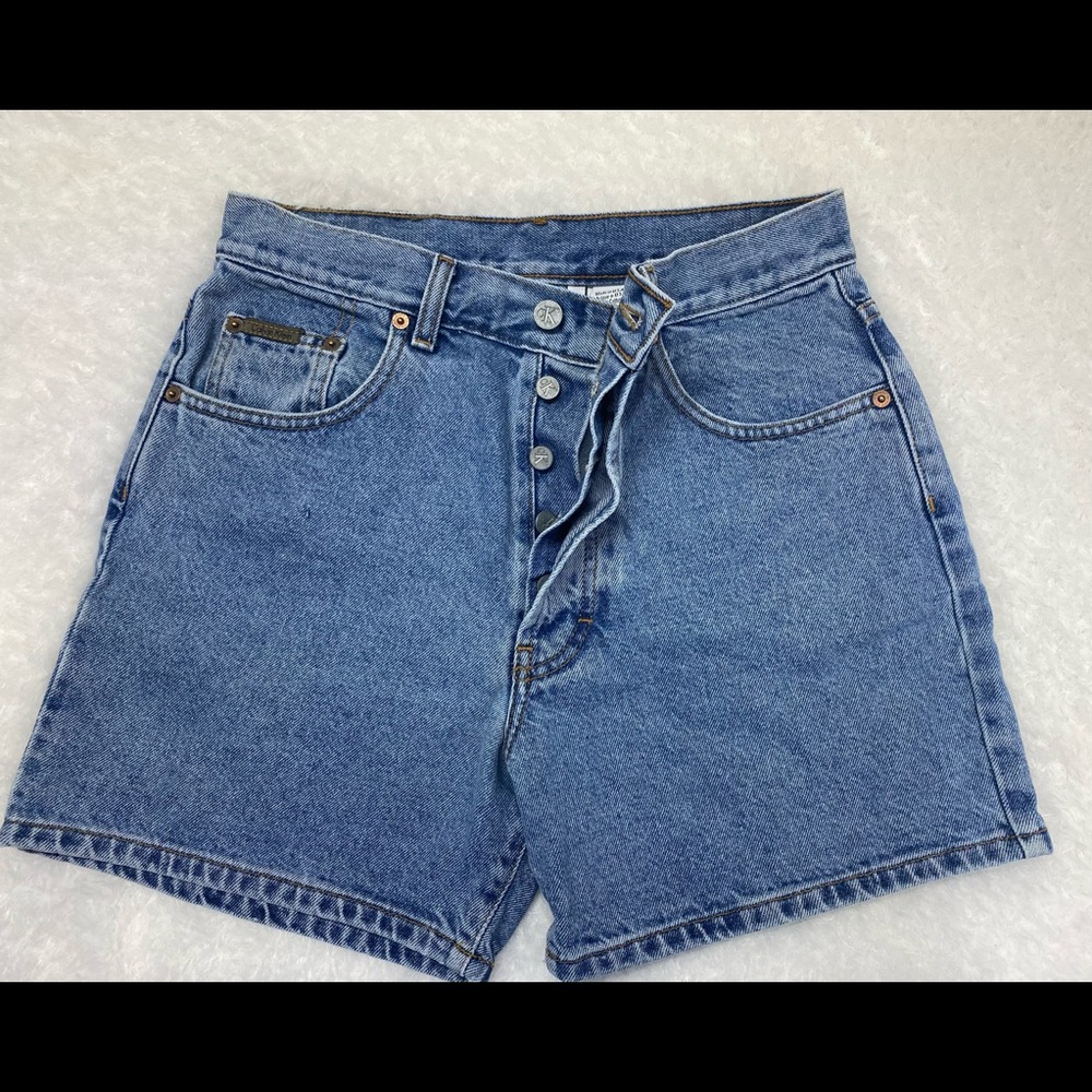 Calvin Klein blue jean shorts size 9, 5 button closure